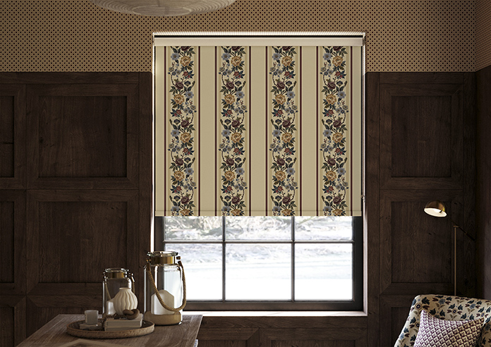 Jennys Stripe, Merlot - Roller Blind - Image 3